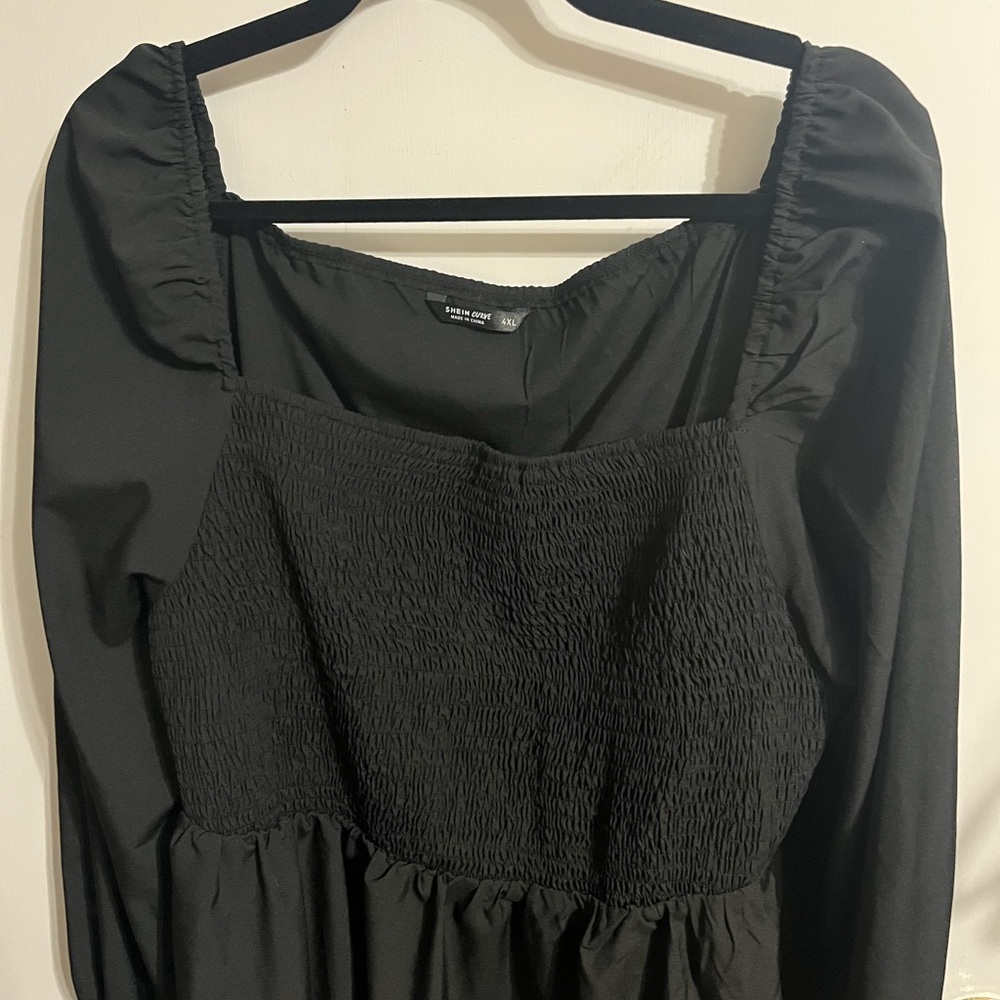❤️ 4X Black Long Sleeve Women's Top - Picture 4 of 12